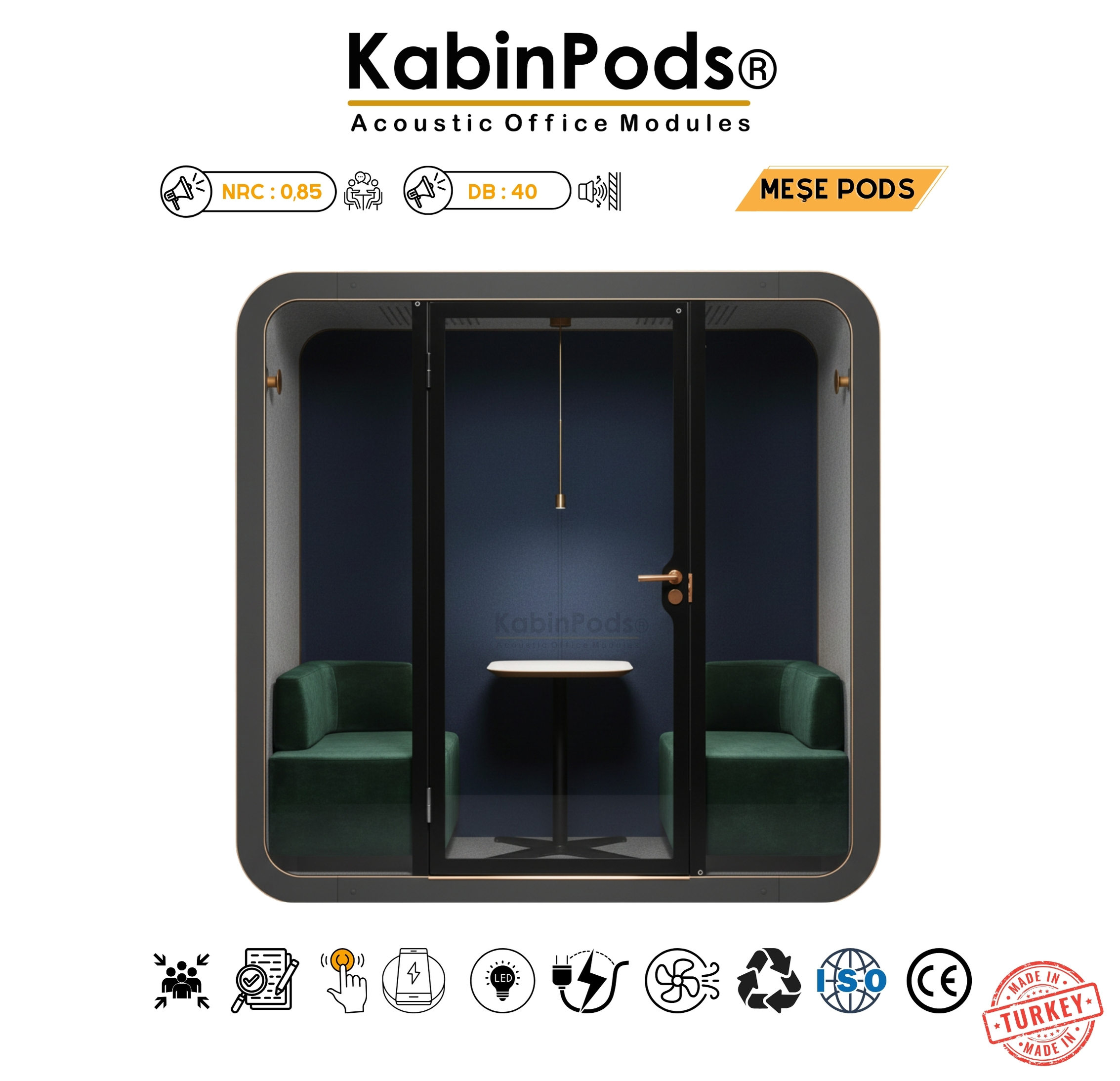 Ses Geçirmez Kabin - Toplantı Kabini Ürün Görseli